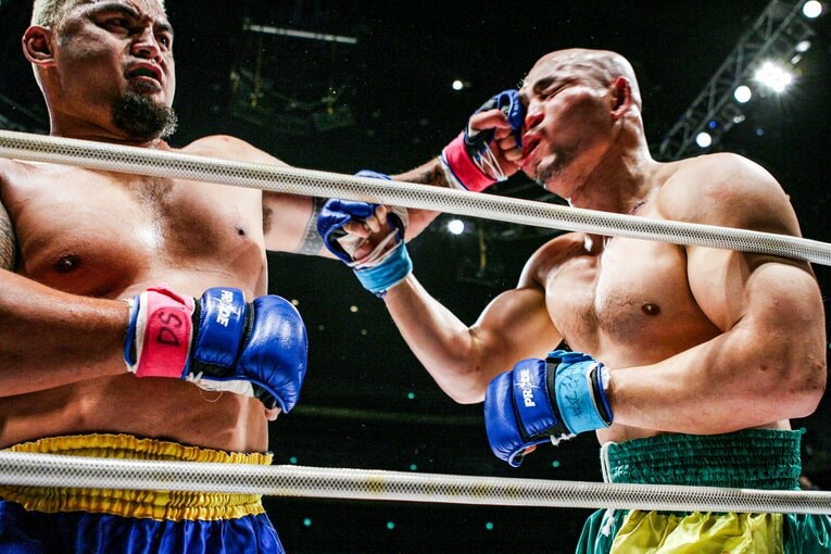 2006年2月、『PRIDE.31』で元WBF世界クルーザー級王者の西島洋介と対戦　©Susumu Nagao