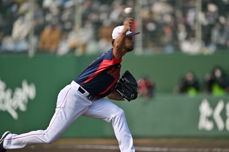 3日目、ライブBPに登板したダルビッシュ　©︎Hideki Sugiyama