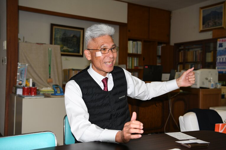 【現地カット多数】3月末まで高知農の校長を務めていた塩田雅彦さん　©Kota Inoue