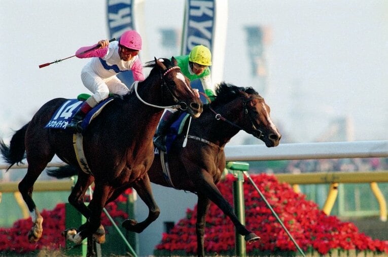 1992年ジャパンカップ、５番人気ながら海外のスター軍団を破ったトウカイテイオー ／ photograph by JIJI PRESS