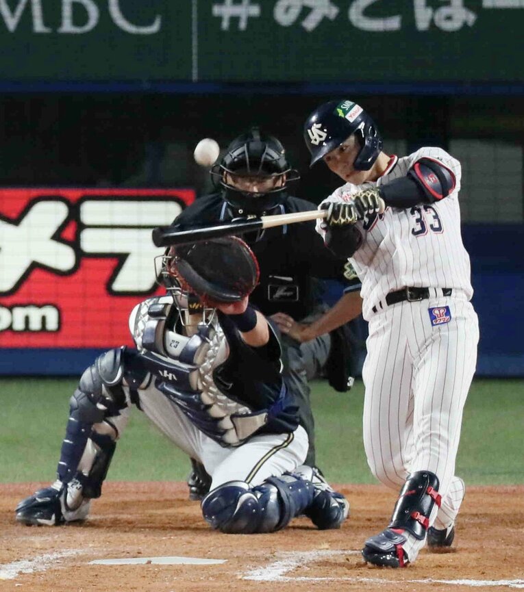 21年の日本シリーズではルーキーながら代打で3ランを放つなど存在感を見せた　©JIJI PRESS