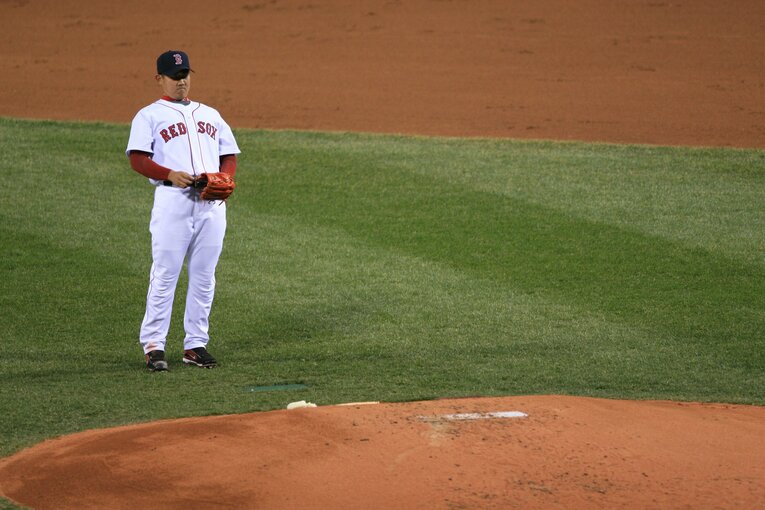 レッドソックス時代の松坂大輔（2007年）©︎Hideki Sugiyama