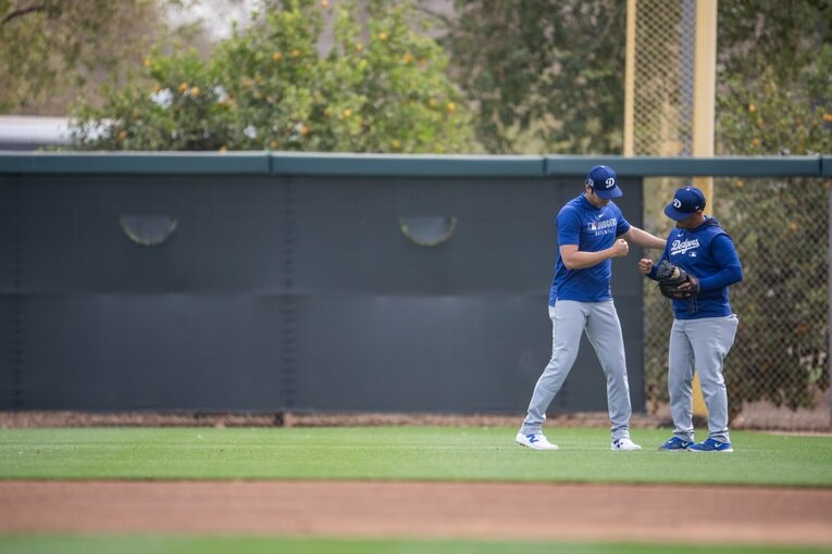 2025年のスプリングトレーニングでの大谷翔平　©Nanae Suzuki