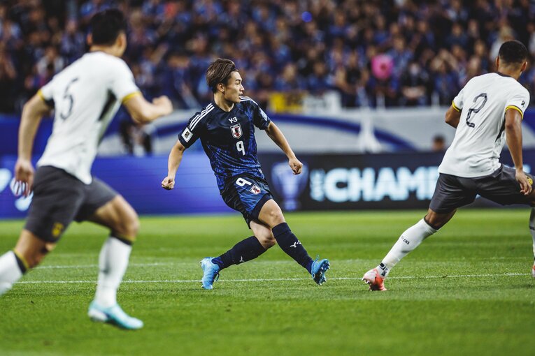 中国戦の上田綺世　©Kiichi Matsumoto