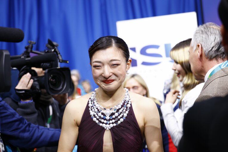 表彰式の前、坂本花織の目にも涙　©︎Sunao Noto/JMPA