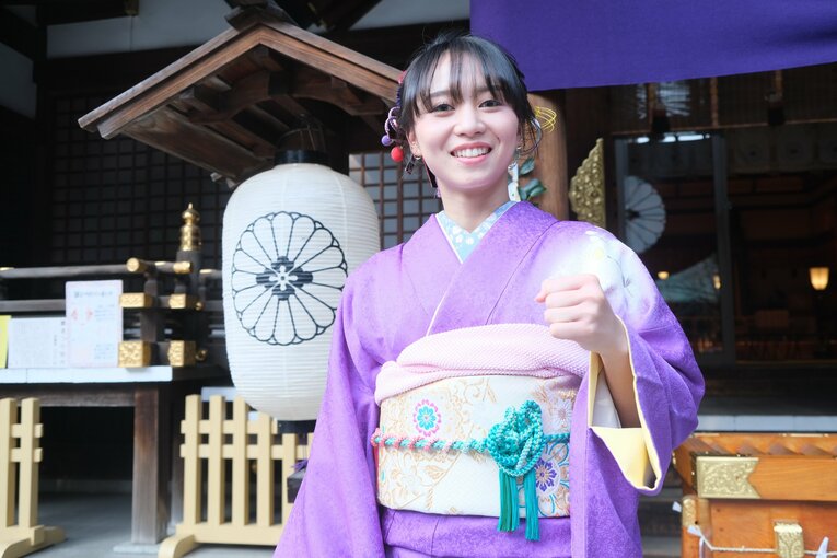 『K-1 RING OF VENUS』の会見には着物姿で登場　©Norihiro Hashimoto