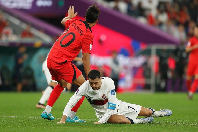 カタールW杯、韓国戦でのクリスティアーノ・ロナウド　©Mutsu Kawamori
