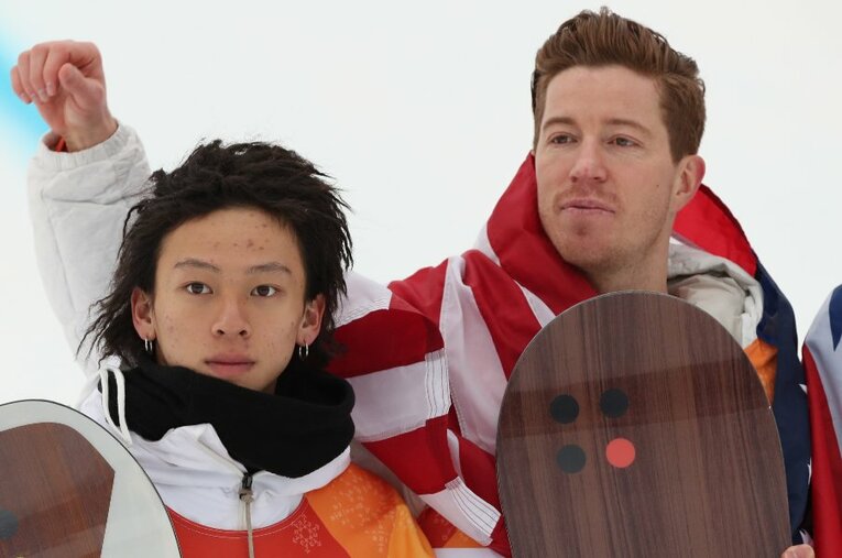 4年前の平昌五輪。歴史に残る名勝負を繰り広げたショーン・ホワイトと平野歩夢 ／ photograph by Kaoru Watanabe/JMPA