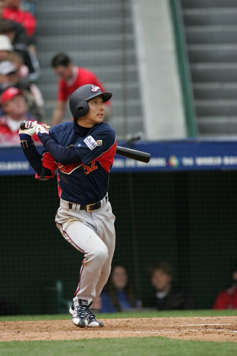 2006年WBC第2ラウンド、日本対アメリカ戦に出場した川崎　©Naoya Sanuki