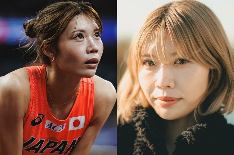 世界陸上で準決勝進出を果たすなど今季、大躍進を遂げた中島ひとみ。一方で、話題になったことでSNS等では厳しい言葉も目についたという ／ photograph by (L)Kiichi Matsumoto、(R)Wataru Sato
