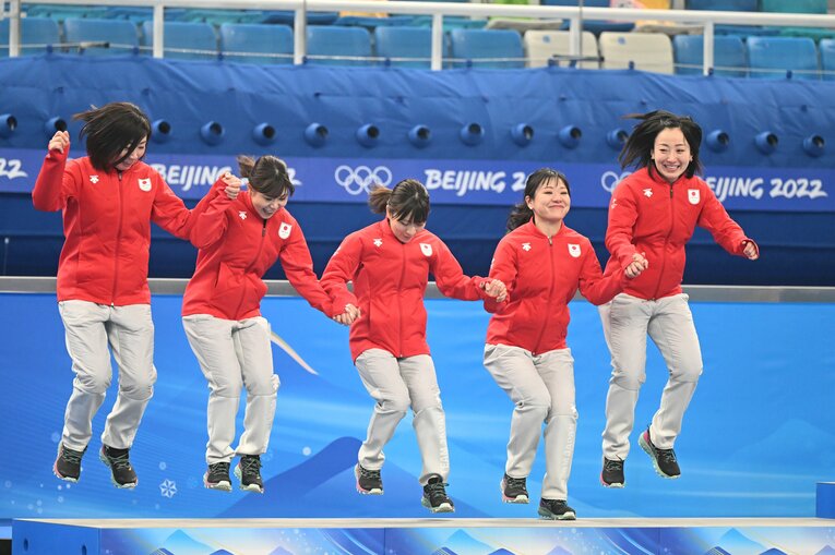 2022年北京五輪のメダルセレモニー　©Naoya Sanuki/JMPA