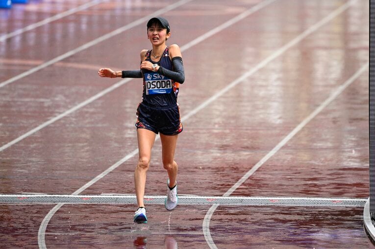 パリ五輪をかけた2023年のMGCでは序盤から積極的なレースを展開したものの、3位に終わる　©Asami Enomoto