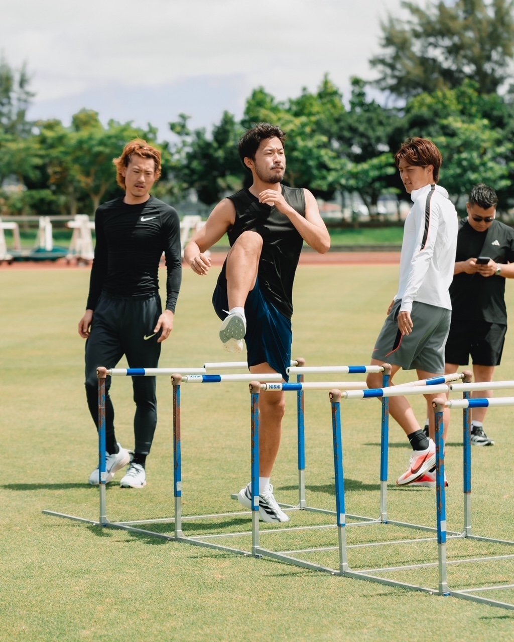 日本代表の活動が始まる直前、小川選手、瀬古選手、菅原選手、3人での沖縄合宿 ©Sports360