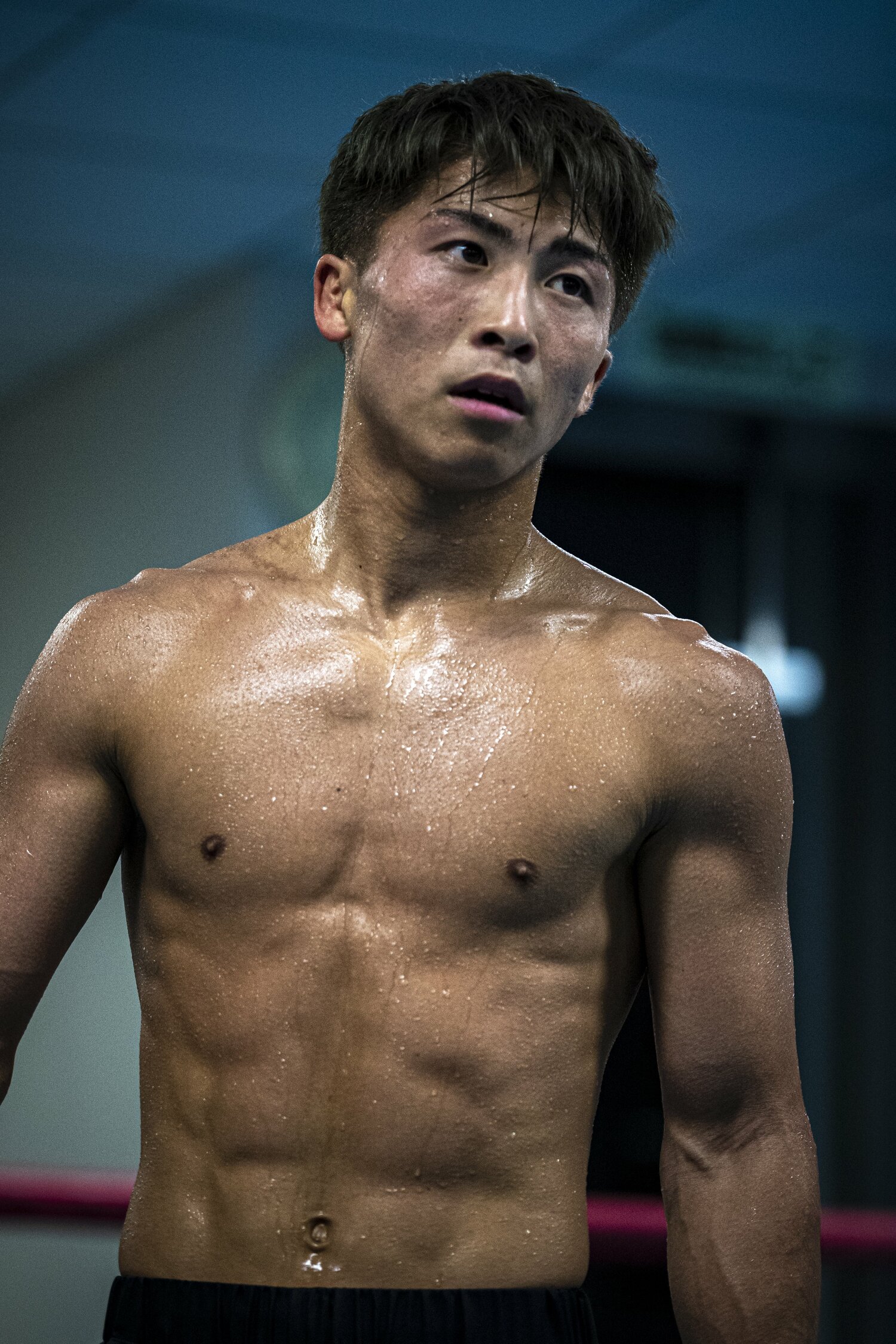 2019年ドネア戦前の公開練習で　©Takuya Sugiyama