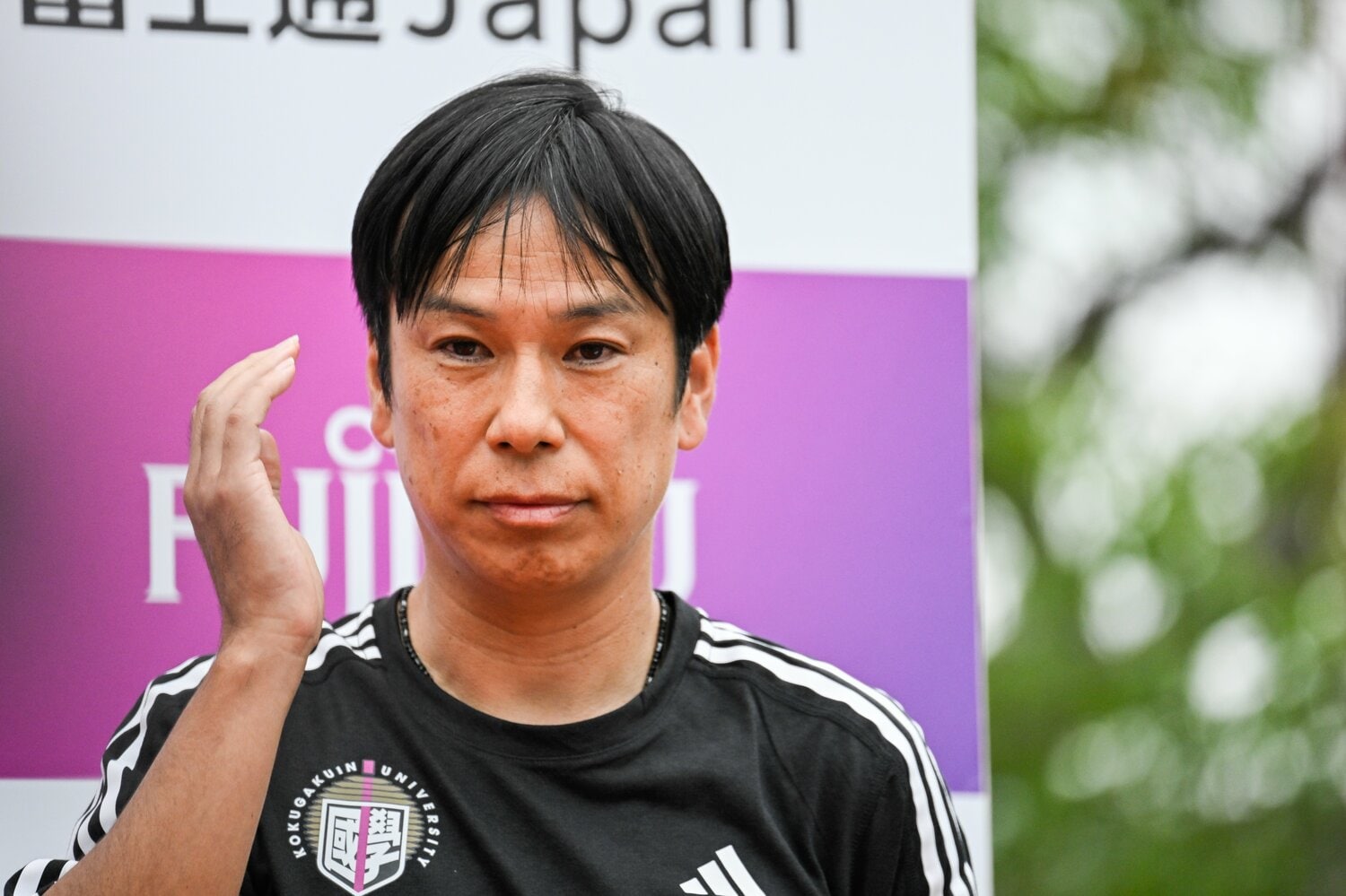 大学駅伝の勢力図を塗り替えようと意気込む國學院大の前田監督　©Nanae Suzuki