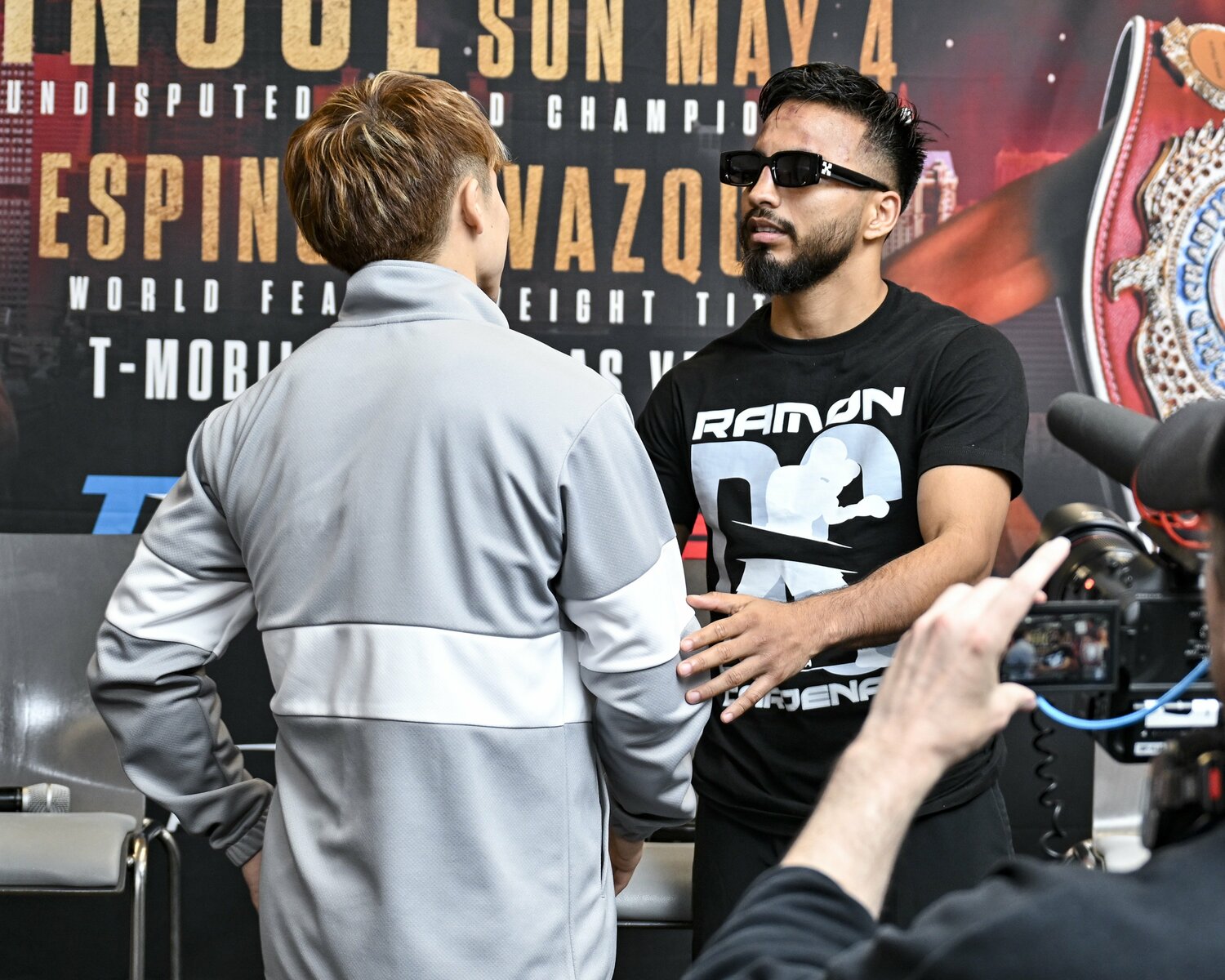 試合後、2人の様子 ©Hiroaki Finito Yamaguchi