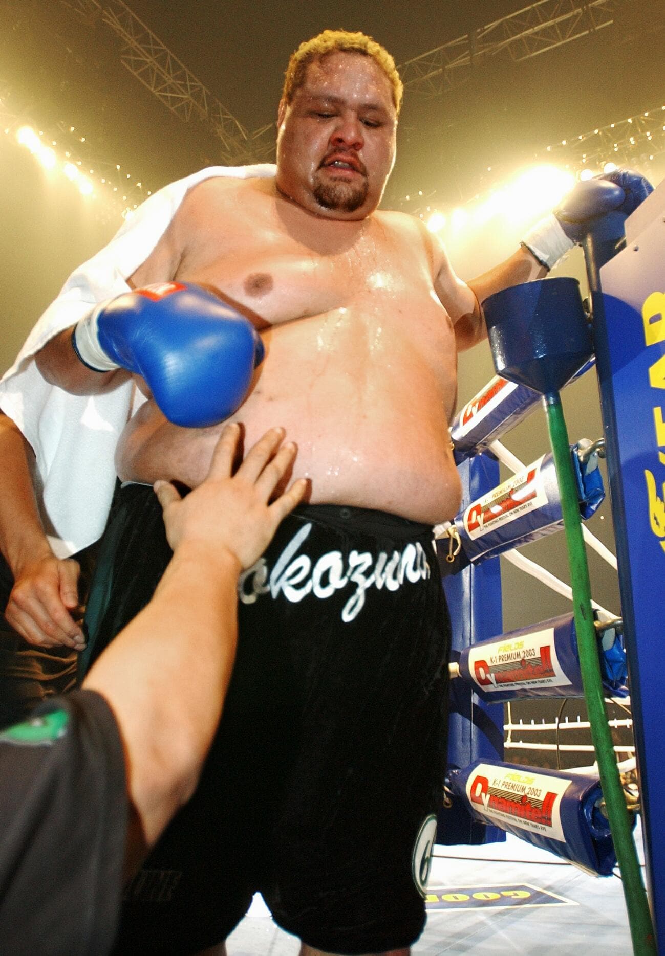 ボブ・サップとの2回の対戦ではいずれも敗れたが、チャレンジ精神を貫き続けた　©JIJI PRESS