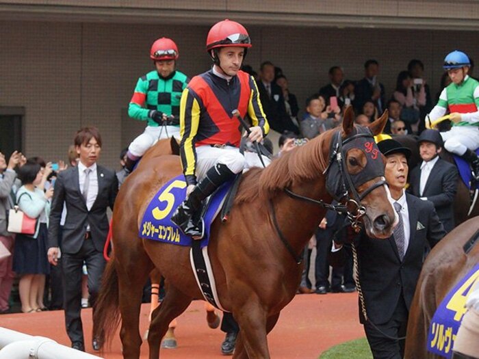 鞍上ルメールで狙うは3歳マイル王。レシステンシアはあの馬に似ている。<Number Web> photograph by Satoshi Hiramatsu
