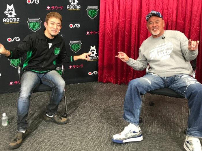 《ノア1･1武道館》武藤敬司＆ファンキー加藤が“プロレス愛”を語り尽くす！「ちゃんちゃんこの代わりに赤いベルトが欲しいんだよ」＜Number Web＞ photograph by Gantz Horie／MUTO OFFICE