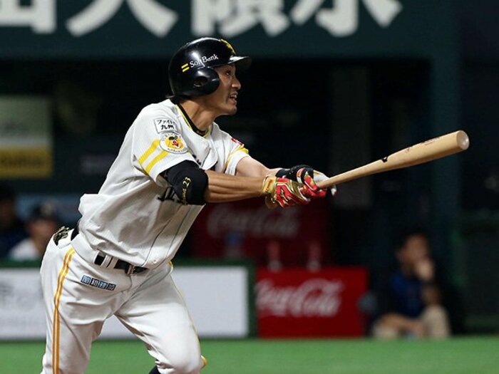 実は王貞治も評価した逸材だった。ホークス城所龍磨が打撃で開眼！＜Number Web＞ photograph by NIKKAN SPORTS