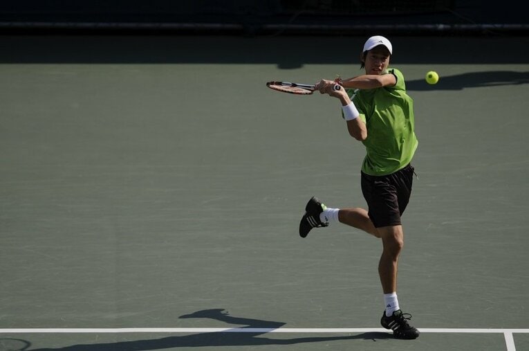 2008年の錦織圭　©Takuya Sugiyama