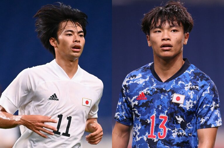 ともに11月の連戦が代表初招集の三笘薫と旗手怜央。「フロンターレ組」は日本代表の新たなトレンドになりつつある ／ photograph by JMPA