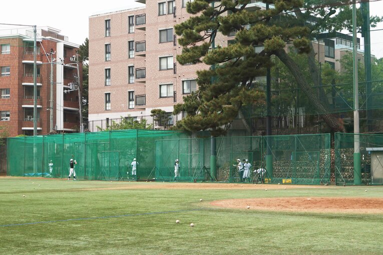 灘高校野球部の練習風景（2023年）©︎Fumi Sawai
