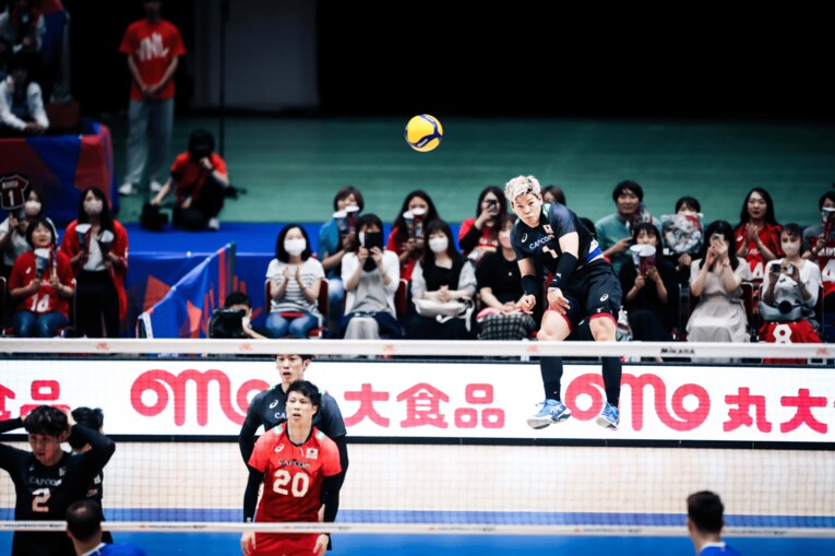 ネーションズリーグ フランス戦　©︎FIVB