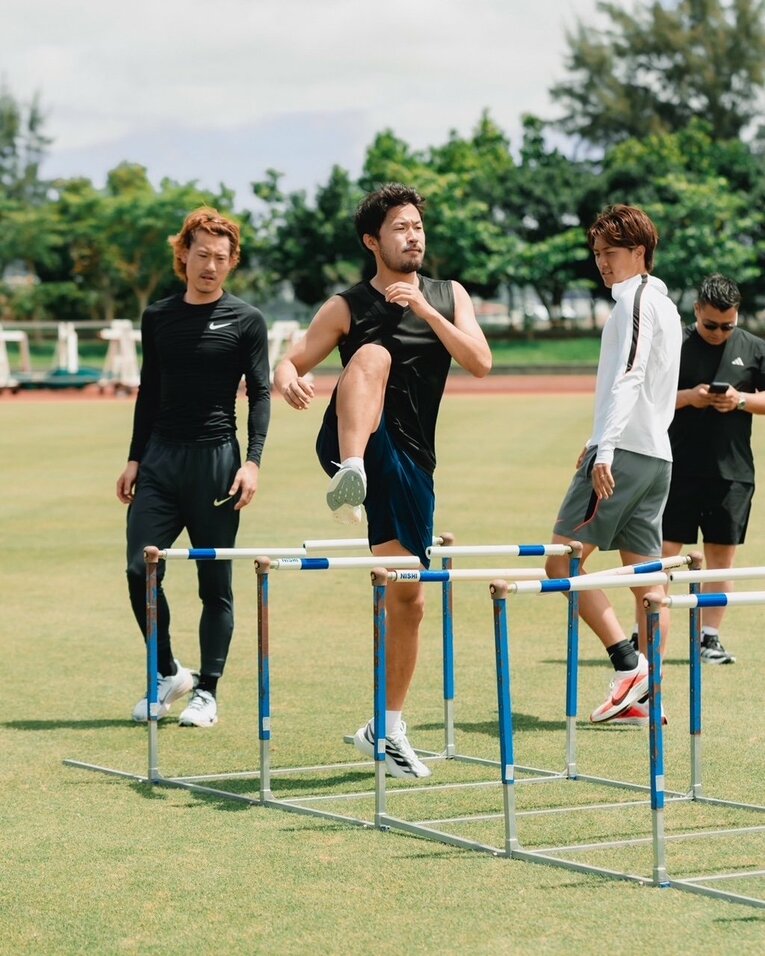 日本代表の活動が始まる直前、小川選手、瀬古選手、菅原選手、3人での沖縄合宿　©Sports360