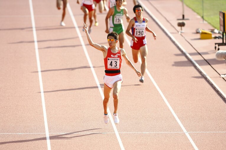 日本選手権男子1500mに出場した上野裕一郎　©Tamon Matsuzono