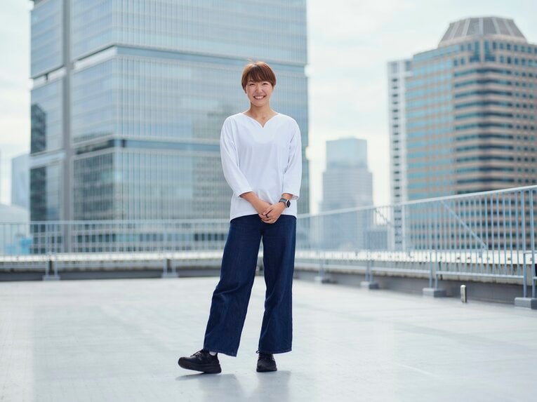 現在は34歳になった寺田明日香選手。23歳の若さで一度は陸上を引退後、結婚・出産→ラグビー転向を経て、陸上に復帰し100ｍハードルで日本新記録なども樹立　©Yuki Suenaga