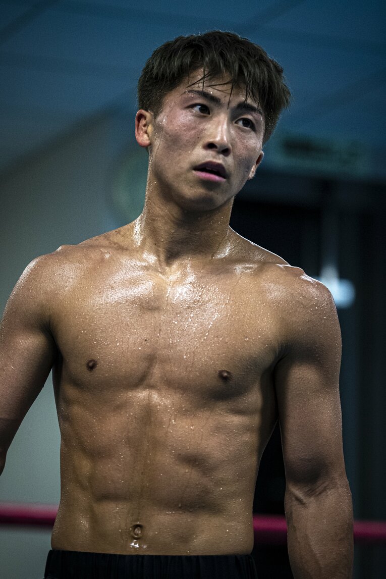 2019年ドネア戦前の公開練習で　©Takuya Sugiyama