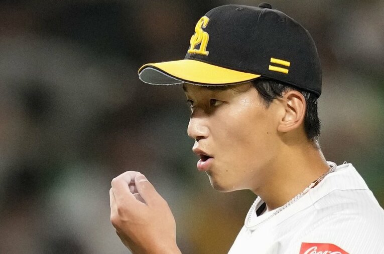 大阪桐蔭出身のドラフト1位・前田悠伍がプロ初登板を果たした ／ photograph by KYODO