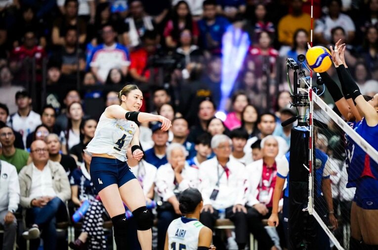 石川真佑（2025年世界選手権・タイ戦）　©︎Volleyball World