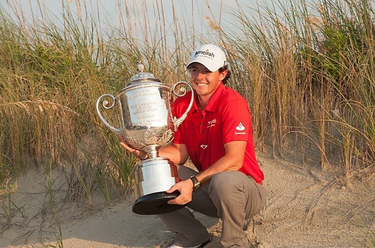 2012年の全米プロを制した当時23歳のマキロイ。重圧に苦しんでいた青年を救ったのはキアワの景色だった ／ photograph by Getty Images