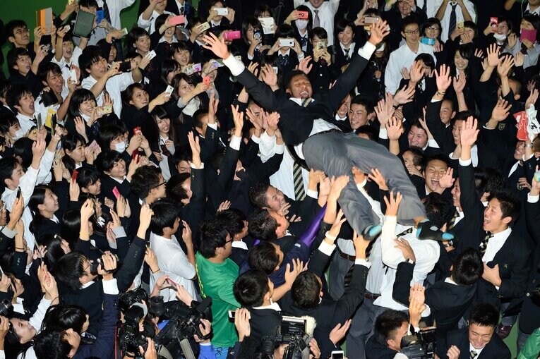 楽天1位指名時のオコエ瑠偉　©Sports Graphic Number