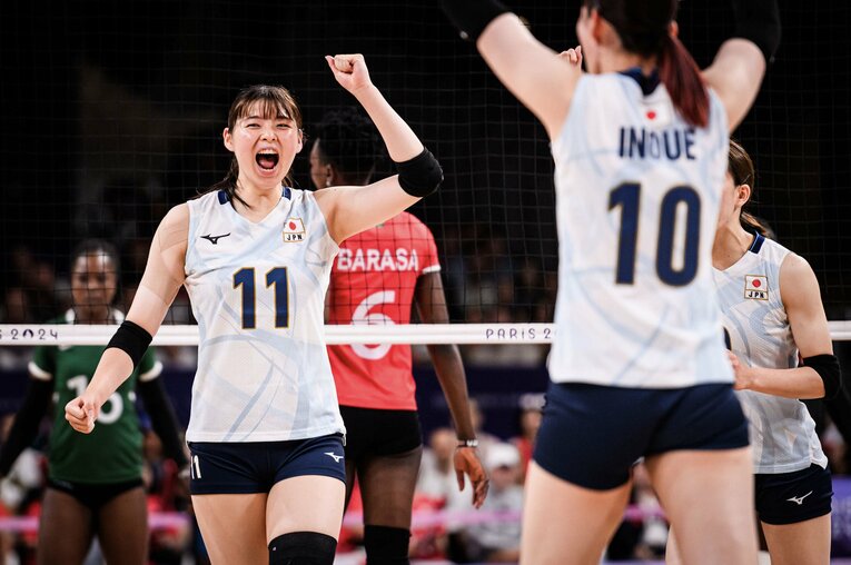 パリ五輪予選ラウンド・ケニア戦　©︎Volleyball World