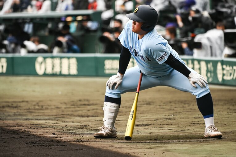 近江決勝で4番を任された岡崎幸聖　©Nanae Suzuki