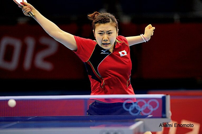 リオ五輪女子団体で日本卓球初のメダル（銀）を獲得　©JMPA