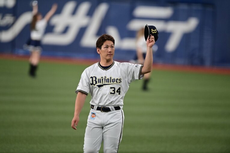 試合を決めた吉田正尚　©️Naoya Sanuki