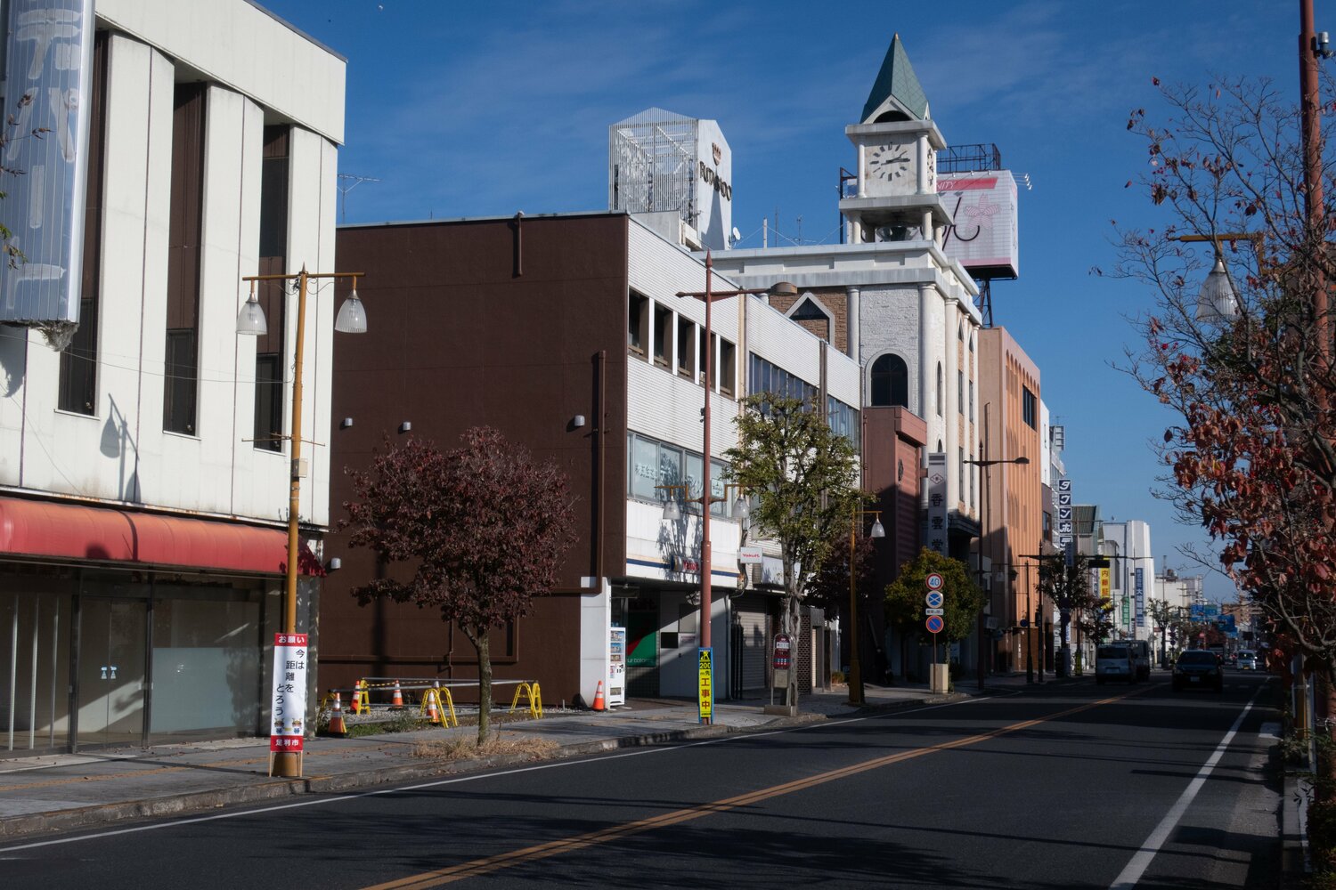 足利駅近くの街並み
