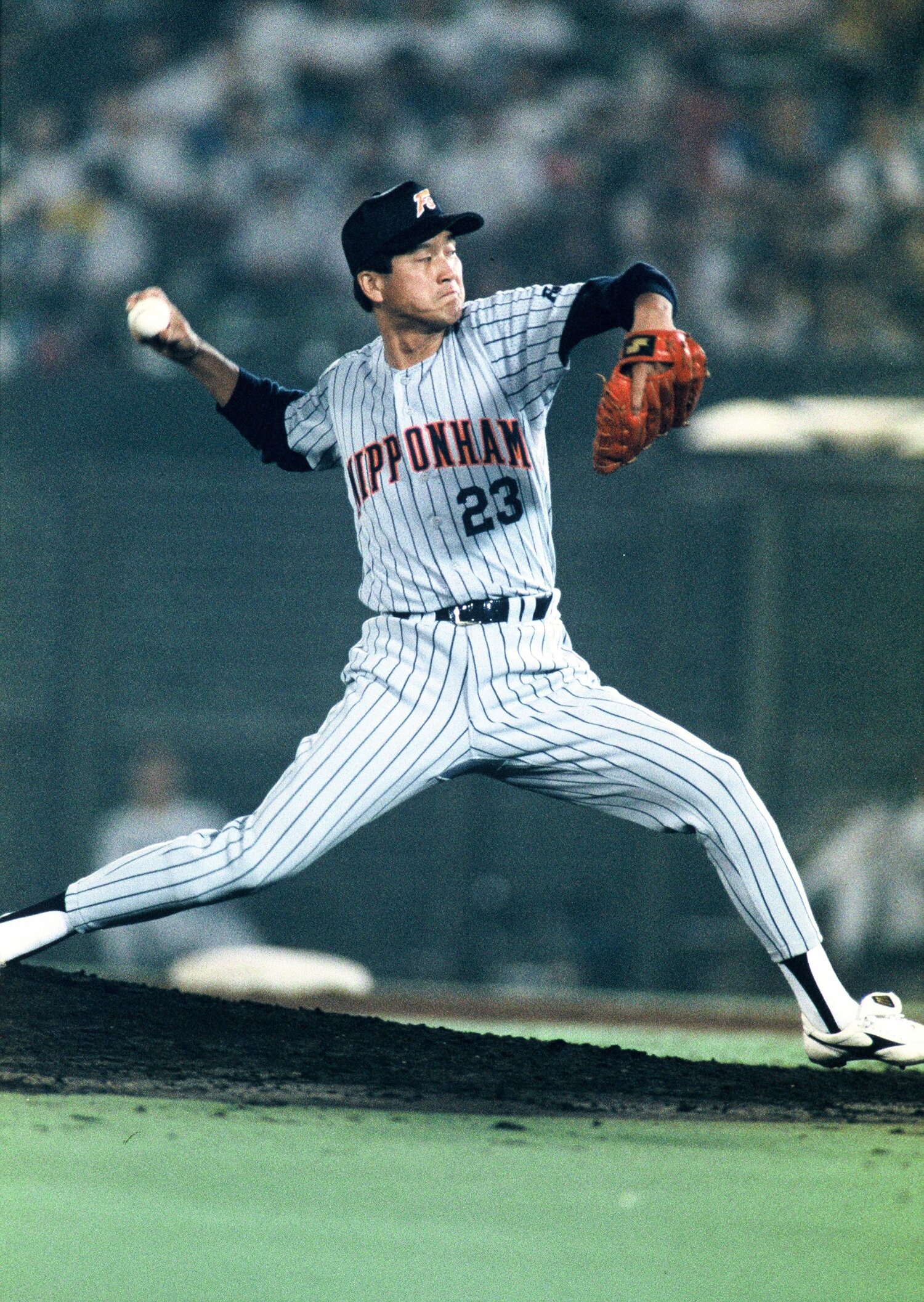 現役時代の金石昭人。日本ハム移籍1年目の1992年に勝利数キャリアハイの14勝を挙げている ©Koji Asakura