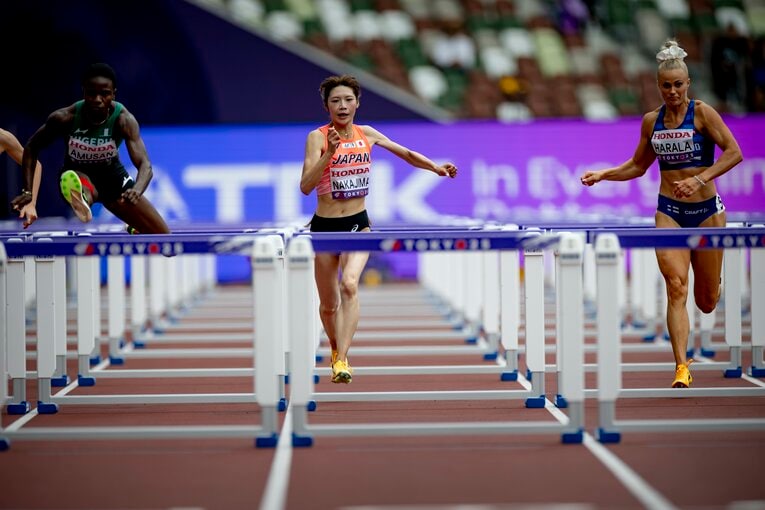 【東京世界陸上】100mハードル予選を走る中島ひとみ（長谷川体育施設）　©Kiichi Matsumoto