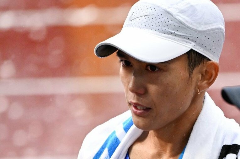 10月15日のMGCで3位になった大迫傑。レースの駆け引きと結果について詳細に語った　©Asami Enomoto