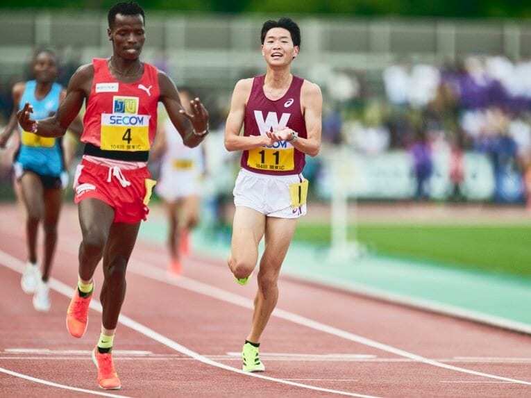 ルーキーながら関東インカレ5000mで日本人トップに輝いた鈴木　©Yuki Suenaga