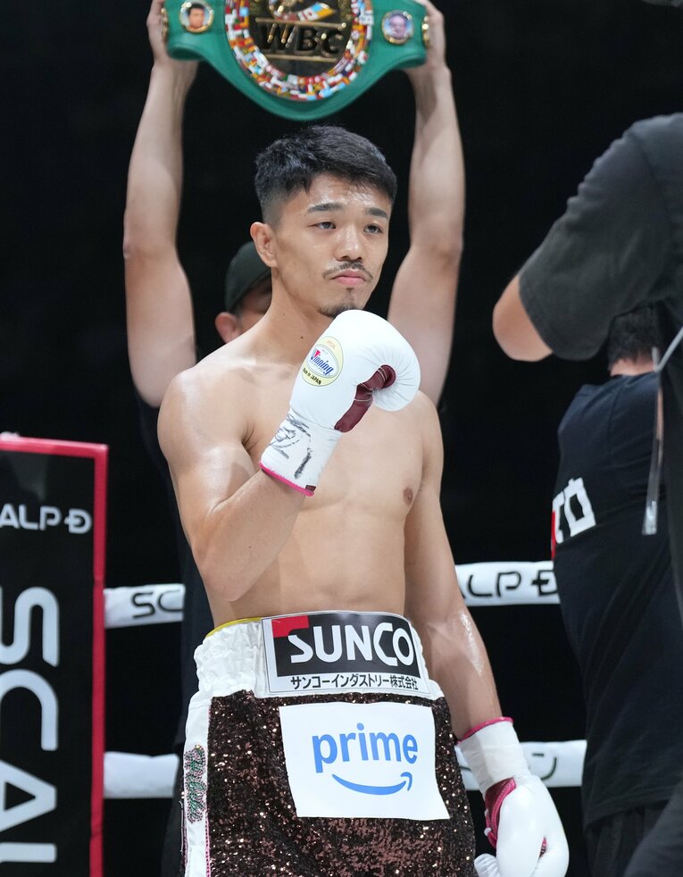 試合開始直前の中谷潤人　©Naoki Fukuda