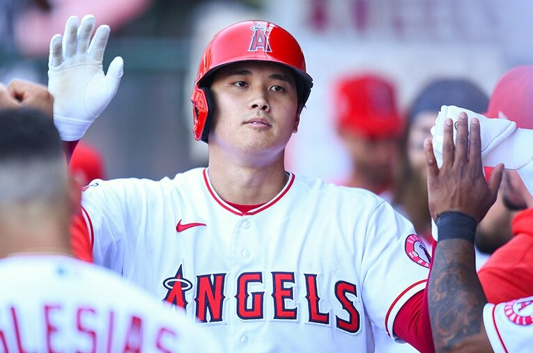 34号本塁打を放った大谷翔平 ／ photograph by Icon Sportswire/Getty Images