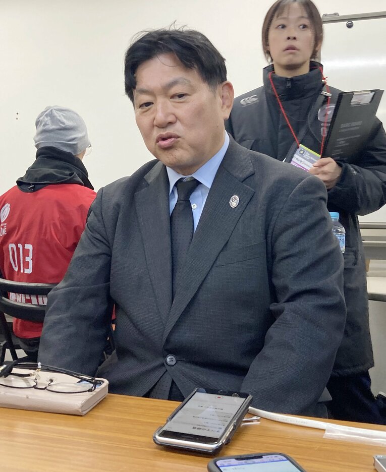 リーグワンの東海林専務理事　©JIJI PRESS