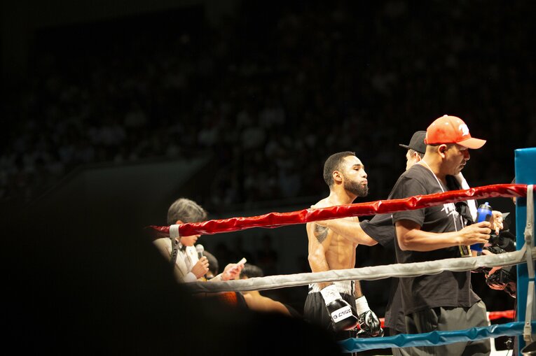 客席からの撮影だったという.vs山中の第1戦　©Naoki Kitagawa