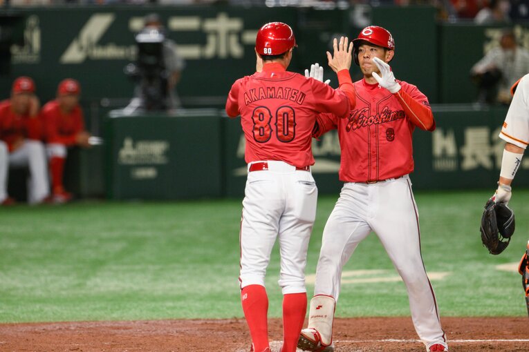 秋山は現在、カープに所属している　©Nanae Suzuki